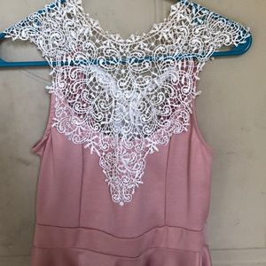Lacy baby pink top